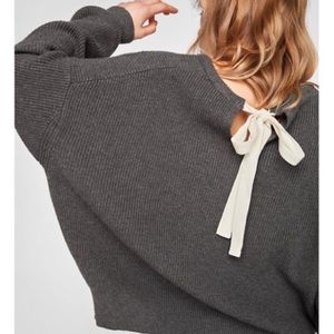 Zara back bow tie sweater